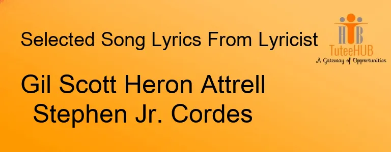 Gil Scott Heron Attrell Stephen Jr. Cordes
