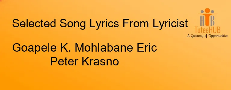 Goapele K. Mohlabane Eric Peter Krasno