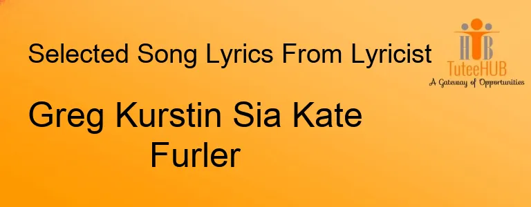 Greg Kurstin Sia Kate Furler