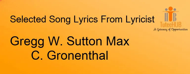 Gregg W. Sutton Max C. Gronenthal