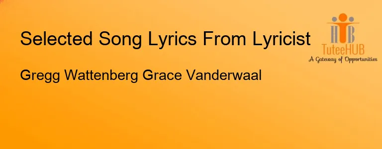 Gregg Wattenberg Grace Vanderwaal