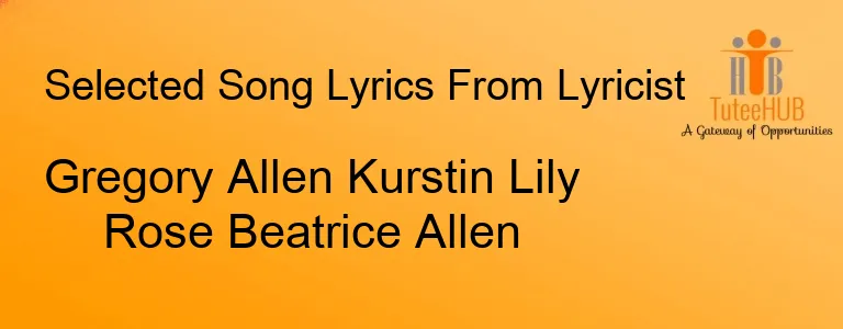 Gregory Allen Kurstin Lily Rose Beatrice Allen