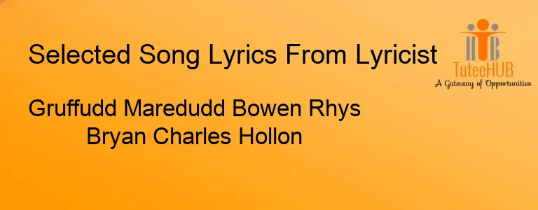 Gruffudd Maredudd Bowen Rhys Bryan Charles Hollon