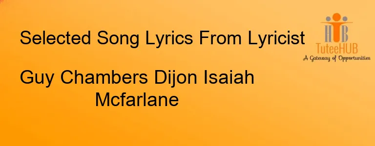 Guy Chambers Dijon Isaiah Mcfarlane