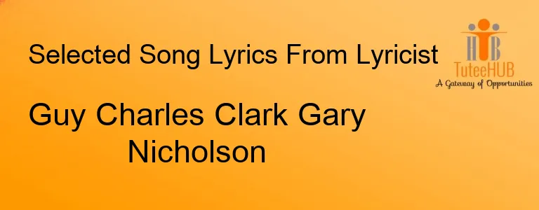 Guy Charles Clark Gary Nicholson