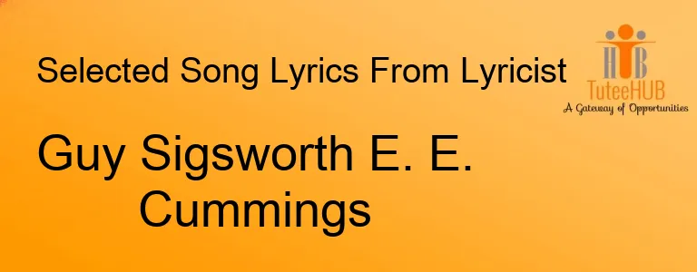 Guy Sigsworth E. E. Cummings