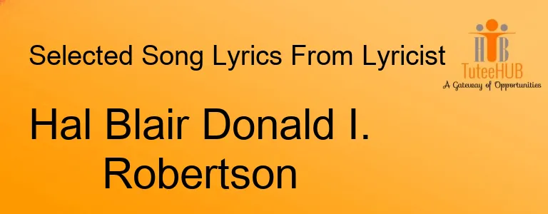 Hal Blair Donald I. Robertson