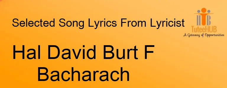 Hal David Burt F Bacharach