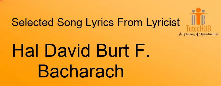 Hal David Burt F. Bacharach
