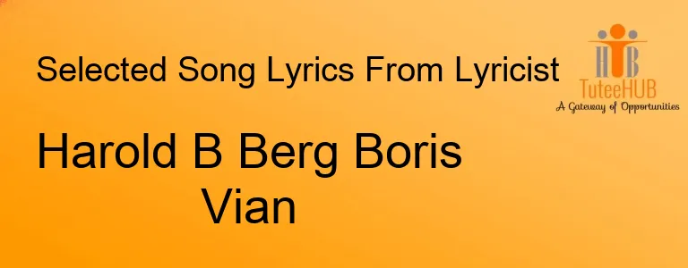Harold B Berg Boris Vian