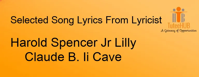 Harold Spencer Jr Lilly Claude B. Ii Cave