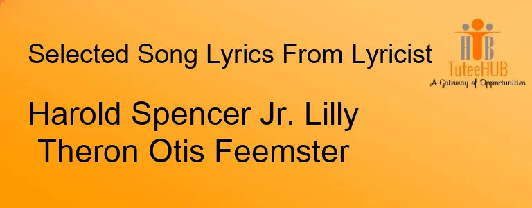 Harold Spencer Jr. Lilly Theron Otis Feemster