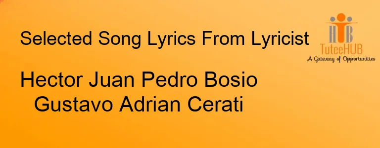 Hector Juan Pedro Bosio Gustavo Adrian Cerati