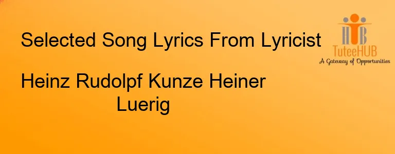 Heinz Rudolpf Kunze Heiner Luerig
