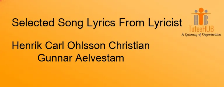 Henrik Carl Ohlsson Christian Gunnar Aelvestam