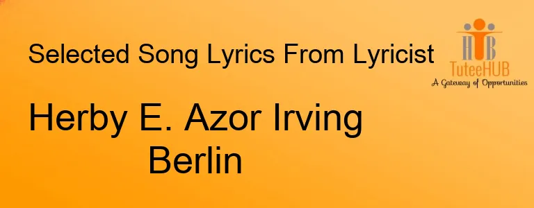 Herby E. Azor Irving Berlin