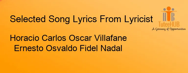 Horacio Carlos Oscar Villafane Ernesto Osvaldo Fidel Nadal