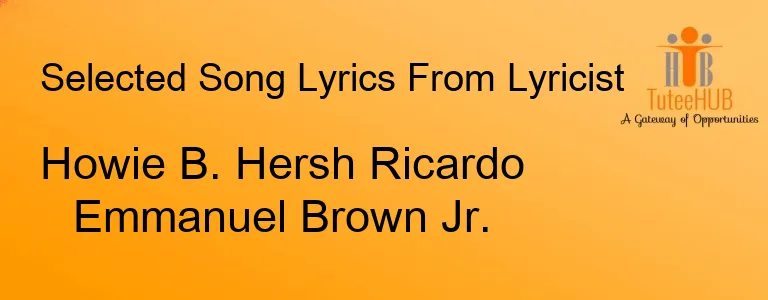 Howie B. Hersh Ricardo Emmanuel Brown Jr.