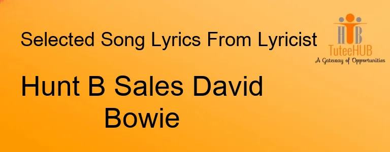 Hunt B Sales David Bowie