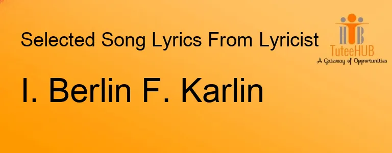 I. Berlin F. Karlin