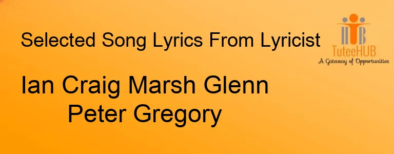 Ian Craig Marsh Glenn Peter Gregory