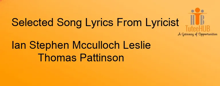 Ian Stephen Mcculloch Leslie Thomas Pattinson