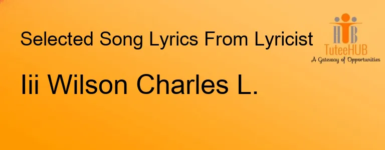 Iii Wilson Charles L.