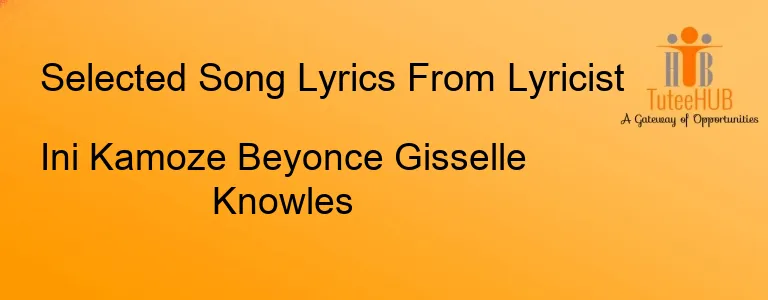 Ini Kamoze Beyonce Gisselle Knowles