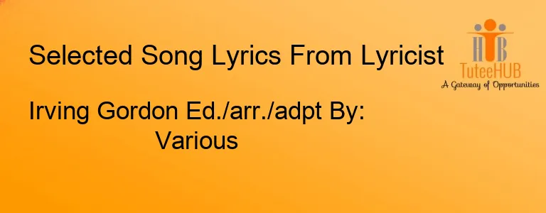 Irving Gordon Ed./arr./adpt By: Various