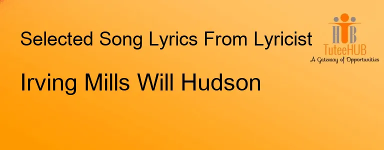 Irving Mills Will Hudson