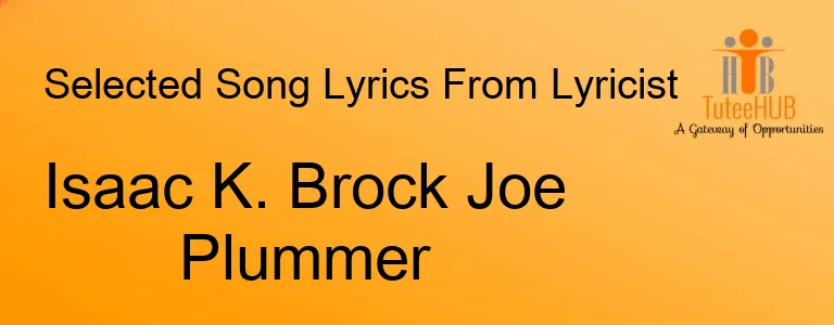 Isaac K. Brock Joe Plummer