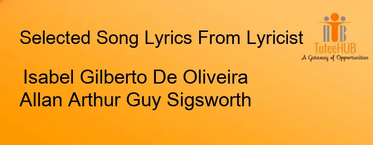 Isabel Gilberto De Oliveira Allan Arthur Guy Sigsworth