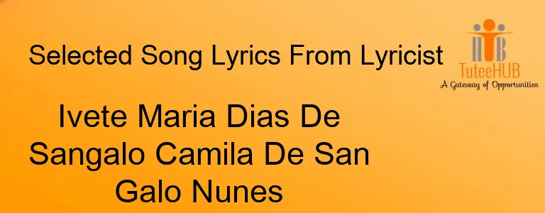 Ivete Maria Dias De Sangalo Camila De San Galo Nunes