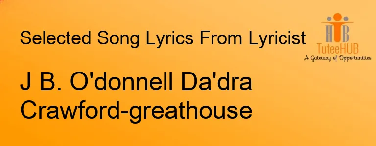 J B. O'donnell Da'dra Crawford-greathouse