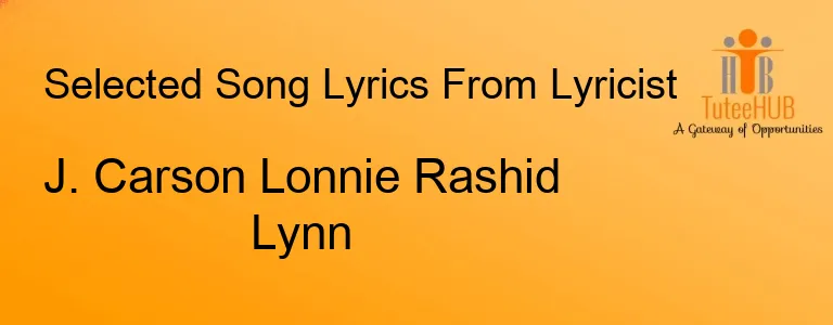 J. Carson Lonnie Rashid Lynn