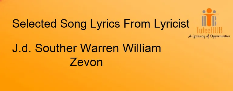 J.d. Souther Warren William Zevon