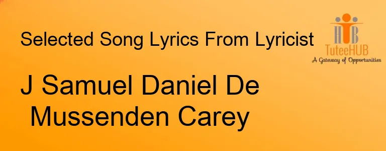 J Samuel Daniel De Mussenden Carey
