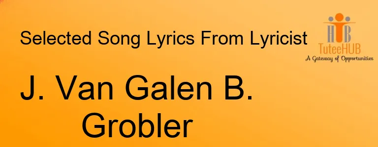 J. Van Galen B. Grobler