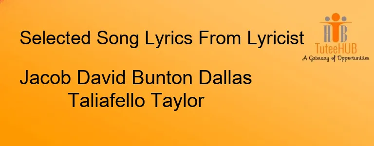 Jacob David Bunton Dallas Taliafello Taylor