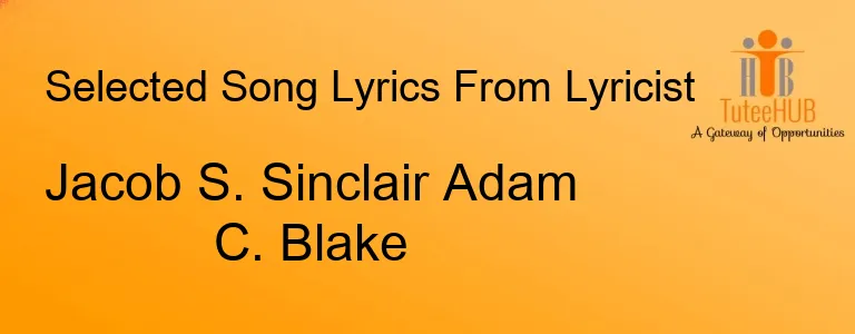 Jacob S. Sinclair Adam C. Blake