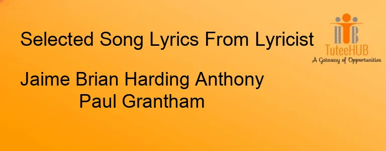 Jaime Brian Harding Anthony Paul Grantham