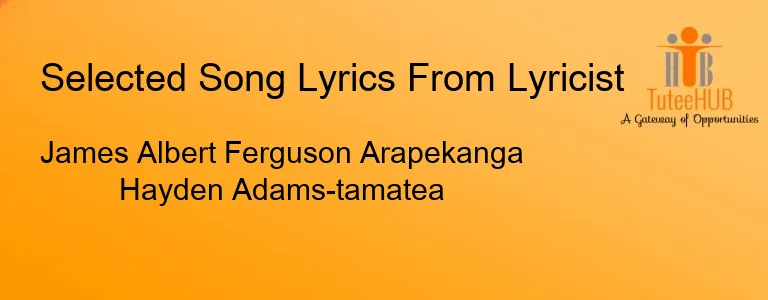 James Albert Ferguson Arapekanga Hayden Adams-tamatea