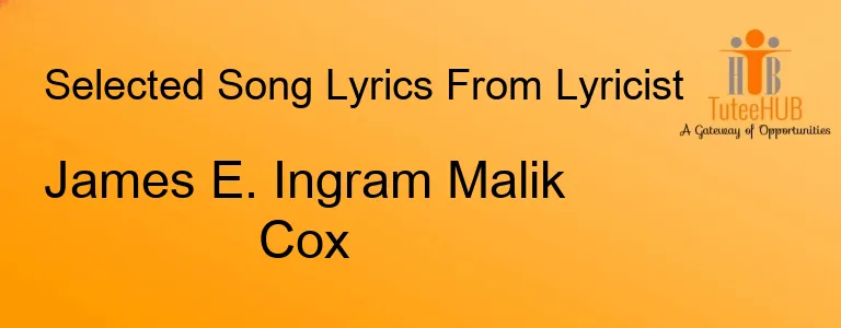 James E. Ingram Malik Cox