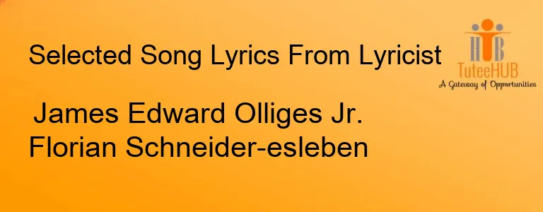 James Edward Olliges Jr. Florian Schneider-esleben