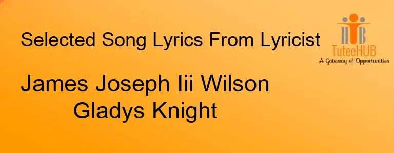 James Joseph Iii Wilson Gladys Knight