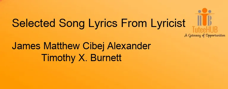 James Matthew Cibej Alexander Timothy X. Burnett