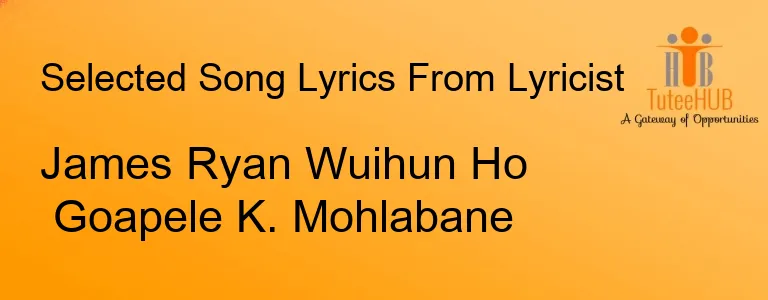 James Ryan Wuihun Ho Goapele K. Mohlabane