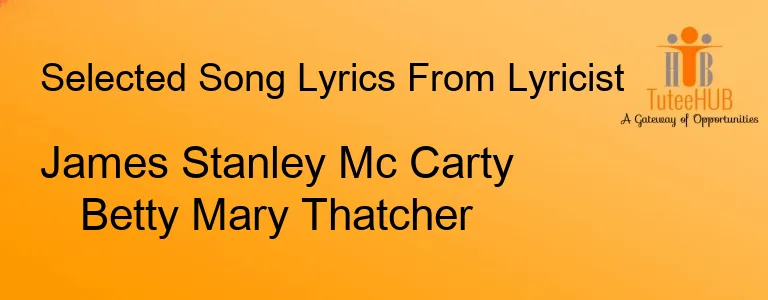 James Stanley Mc Carty Betty Mary Thatcher