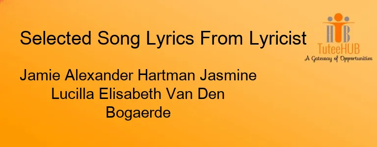 Jamie Alexander Hartman Jasmine Lucilla Elisabeth Van Den Bogaerde