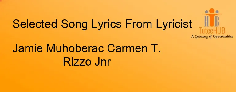 Jamie Muhoberac Carmen T. Rizzo Jnr